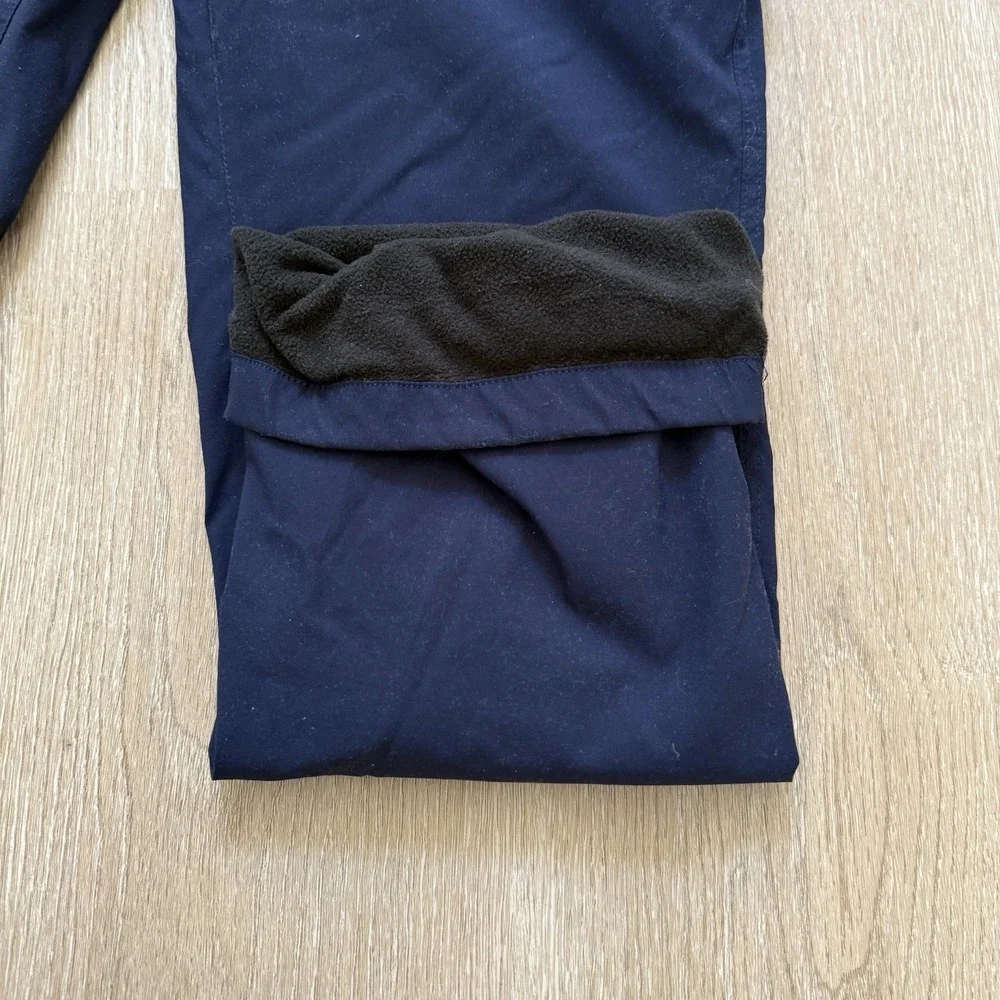 Eddie Bauer Pants Mens 36x30 Navy‎ Blue Fleece Lined Performance Tech Nylon
